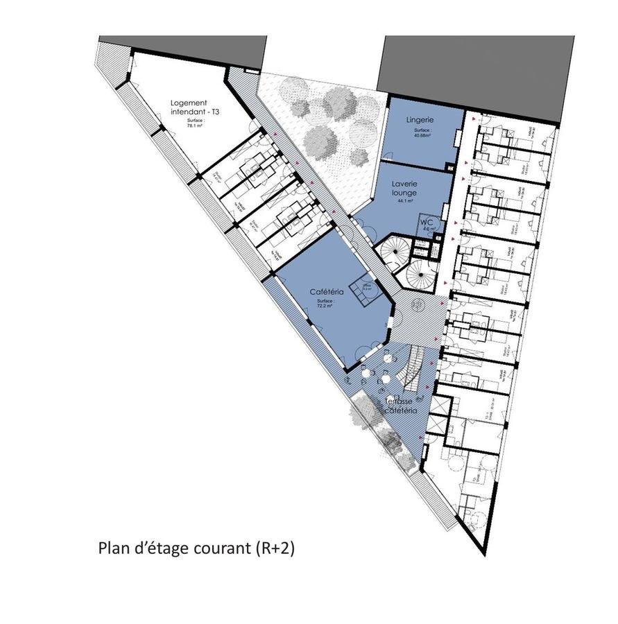 Plan d’étage courant (R+2)
