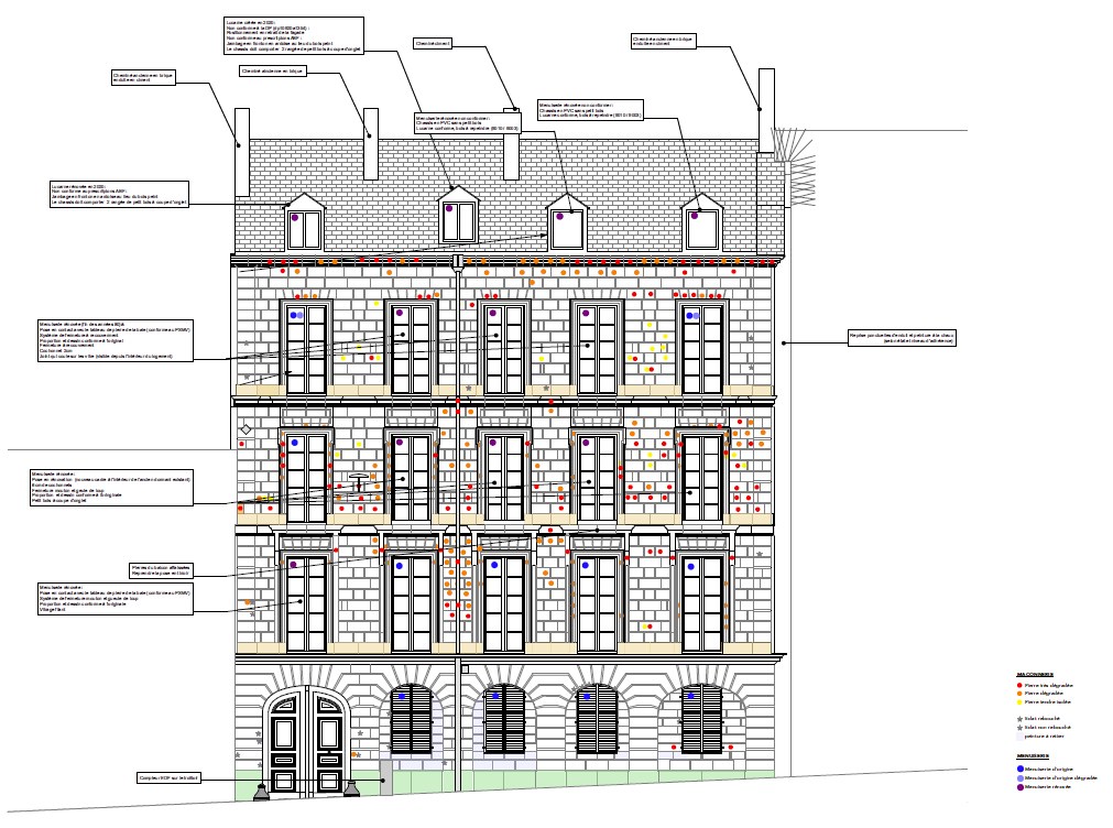 Diagnostic des façades — pathologies et menuiseries