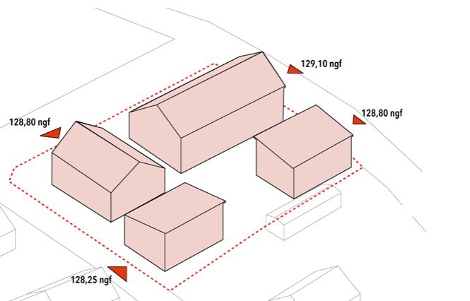 Des gabarits faisant écho aux typologies traditionnelles bretonnes (la longée et l’annexe en monopente)